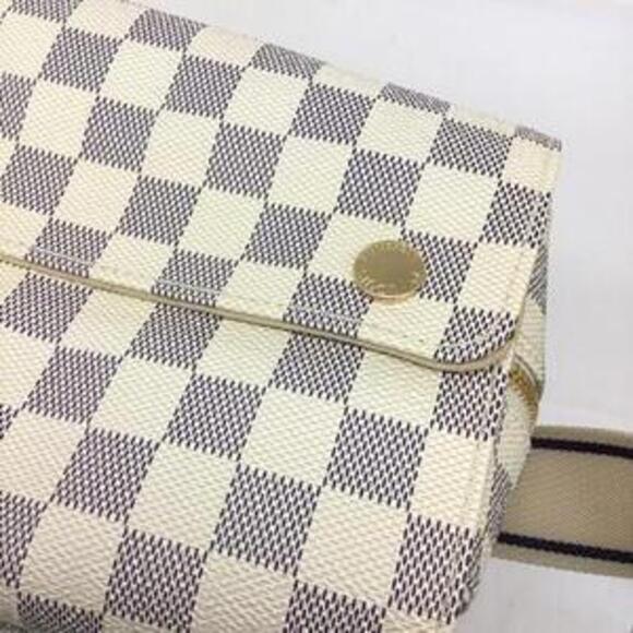 Louis Vuitton Naviglio Shoulder Bag Damier Azur White Leather - Picture 6 of 8